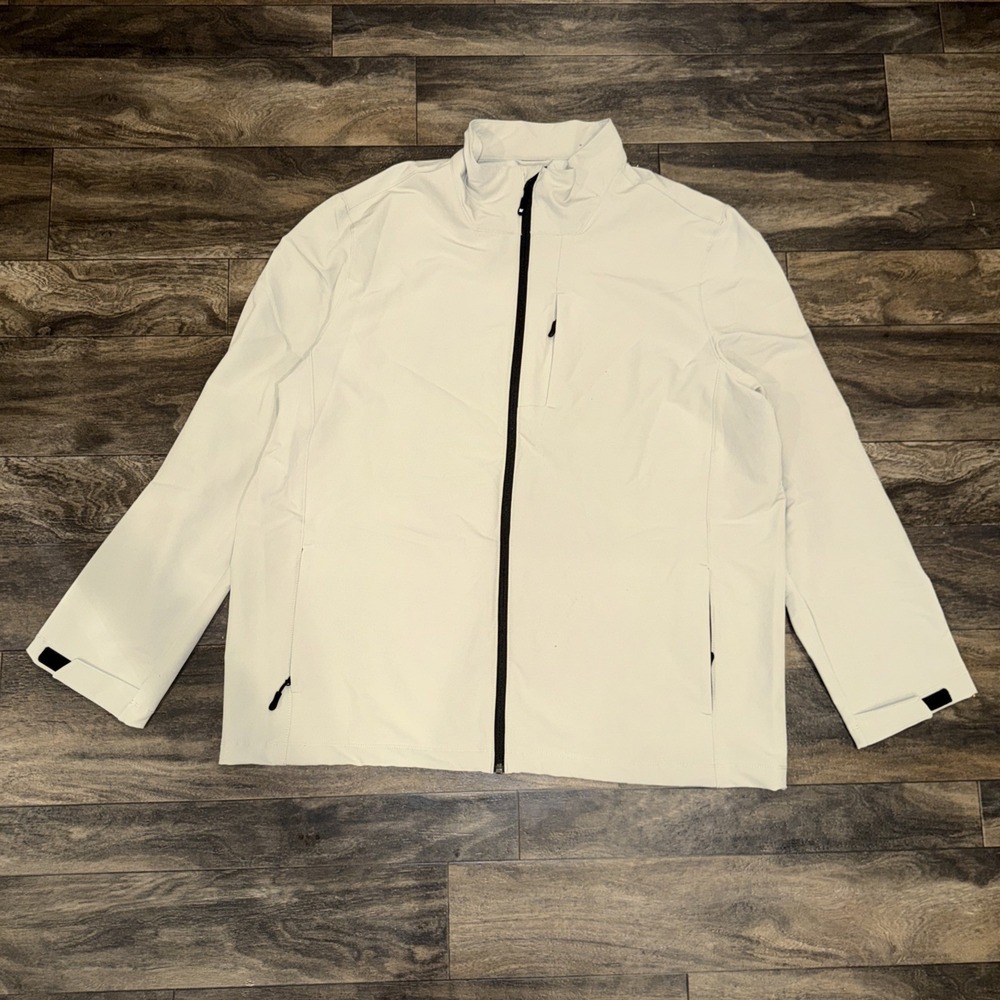 32 Degrees Heat Jacket Full-Zip Polyester Mock Neck Men's Size XXL Creme Outdoor